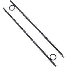 Rebar Stake With Loop 16pcs Grip Rebar 3/8x 18 Inch Steel Durable Heavy Duty Tent Canopy Ground Stakes With Angled Ends And 1 Inch Loops For Campsites And Canopies - 黑色 - 查看 6