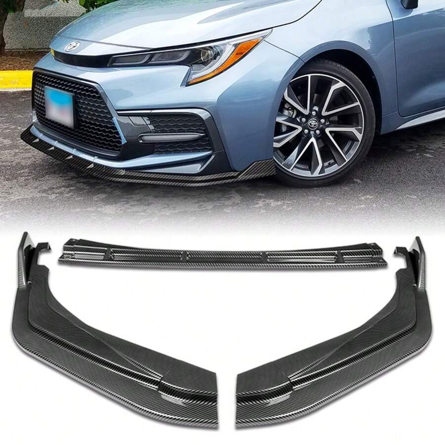 For 2020 - 2024 Toyota Corolla XSE/SE Model Only Front Bumper Body Kit Spoiler Lip - Painted Carbon Fiber - View 1