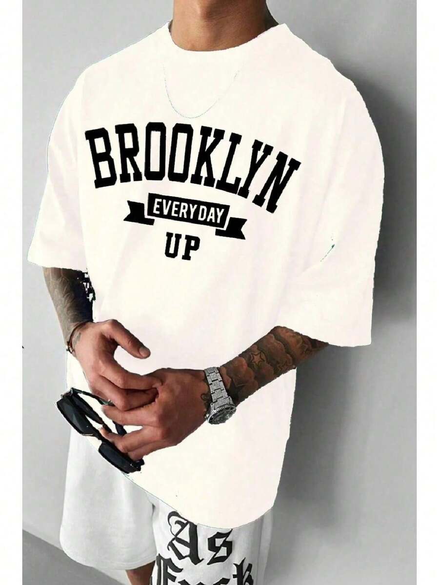 POLAR BEAR Men's And Women's Brooklyn Every Day UP Shirt - Unisex Streetwear Launch - Carnival Promotion - 白色 - 查看 1