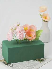 1 pieza/4 piezas Cuadrada/Círculo.Lodo de flor redonda de espuma de flores de espuma verde, conjunto de arreglo floral de flores de espuma húmeda para plantas suculentas, ramos, hogares, bodas, fiestas, hoteles y floristerías. Regalos de Navidad y San Valentín de DIY de flores frescas y artificiales, planta artificial para decoración de espuma de tienda de arreglos florales - barro de flores - Ver 11