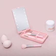 5pcs LED Light Makeup Brush Set Portable Complete Makeup Brush Set With Mirror Box, Convenient For Touch-Up,Brush Set,Makeup Brush Kit,Make Up Brush Set,Make Up Set Complete,Makeup Brush Set,Complete Makeup Kit,Brush Kit,Brushes Makeup Set,Makeup Gift Set,Set - Multicolor - View 10