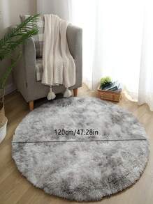 1pc Super Soft Fluffy Round Shaggy Rug , Non-Slip, Washable, And Cute Carpet For Living Room, Bedroom, Home Decor, Room Decor, Accent Rug, Floor Covering, And More With Anti-Slip Backing And Easy Maintenance - Coffee Brown - View 7