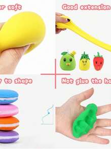 Plastilina de colores para niños, arcilla polimérica educativa de modelado con secado al aire, juguete 5D para niños, masa ligera para juegos, limo, 36 colores - Multicolor - Ver 3