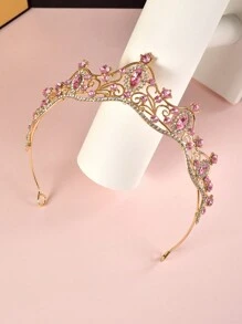 1 Piece Princess Tiara Party Festival Crown Headband, High-End Rhinestone Alloy Crown, Bridal Corona
