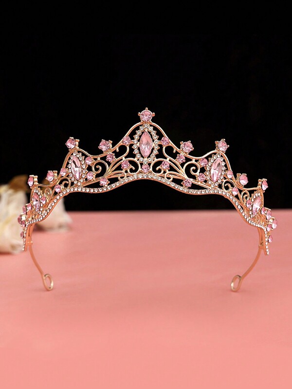 تاج وأطواق الأميرة 1 قطعة، تيجان مجوهرة ذات جودة عالية من السبيكة، تاج زفاف
