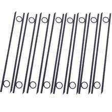 Rebar Stake With Loop 16pcs Grip Rebar 3/8x 18 Inch Steel Durable Heavy Duty Tent Canopy Ground Stakes With Angled Ends And 1 Inch Loops For Campsites And Canopies - 黑色 - 查看 1