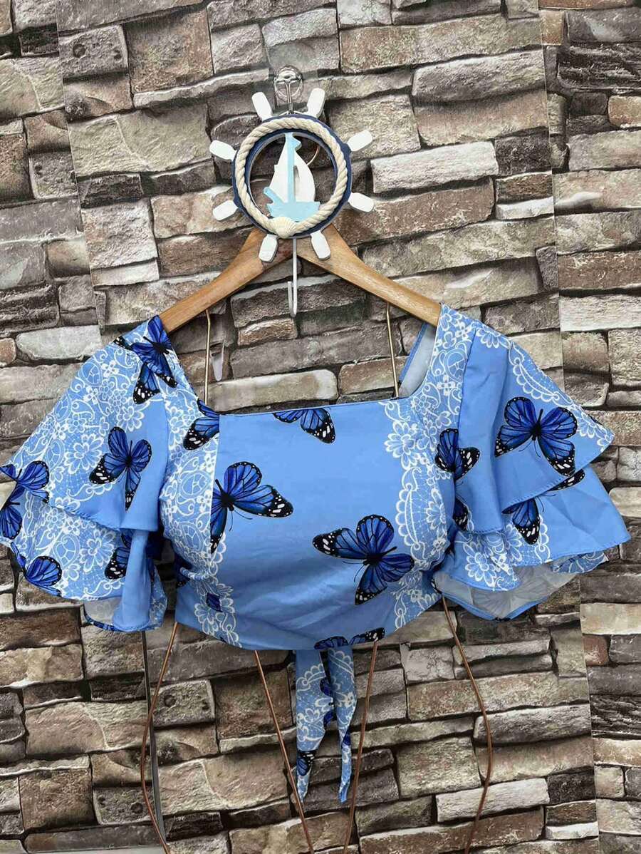 Women Tops - Màu xanh lam - Xem 1