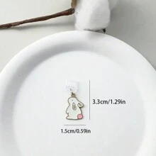 1pc Mobile Phone Dust Plug With Alloy Charm, Blue Planet, Cherry, Rabbit, Love, Music Note, Hand, Prevent Dust And Plug Charging Port - Multicolor - View 13