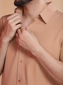 Men Shirts - Khaki - View 3