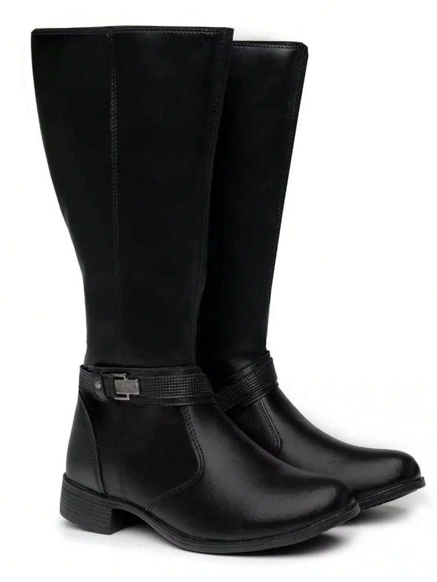 Bota Montaria 237 , linda e confortável! Lbshoes. - Preto - Visão 1