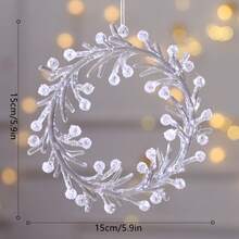 1 Pc Snowflake Icicle Drop Ornaments Crystal Christmas Tree Transparent Decoration Pendant Christmas Home Decoration Christmas - Transparent - View 6