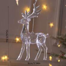 1 Pc Snowflake Icicle Drop Ornaments Crystal Christmas Tree Transparent Decoration Pendant Christmas Home Decoration Christmas - Transparent - View 4