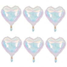 1/3/6 件 21/39/19 英寸透明激光铝箔气球，全息星心蝴蝶贝壳圆形气球主题派对用品生日派对婚礼订婚装饰 - 多色 - 查看 9