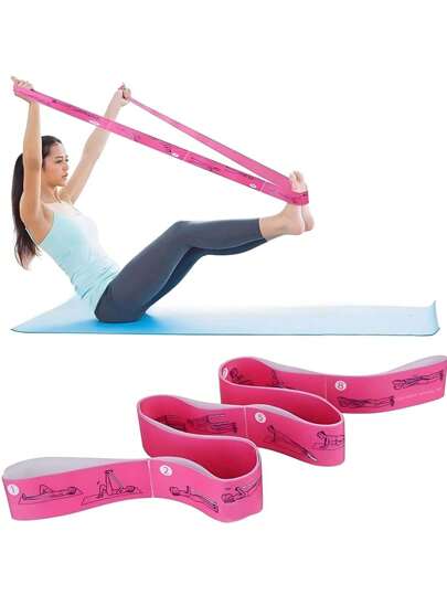 1 st Multi-Section Yoga Stretching Band Latin Dance Resistance Band Elastisk sträng med siffror