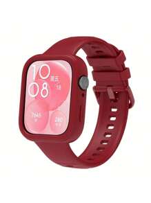 1 pieza Funda protectora de silicona líquida de color compatible con Huawei Watch Fit 3, funda protectora de color caramelo para hombres y mujeres como regalo para estudiantes que regresan a la escuela - para huawei reloj ajuste 3 - Ver 14