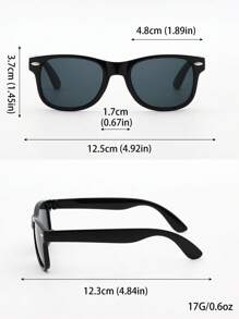 3 Pairs Children's Square Frame Glasses, Simple & Fashion, For Boys & Girls, Suitable For Party, Daily Life And Outdoor Travel Accessory - Multicolor - View 7
