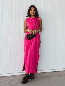 Women Long Dresses - Rosa Fucsia - Ver 1