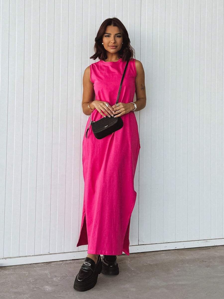Women Long Dresses - Rosa Fucsia - Ver 1