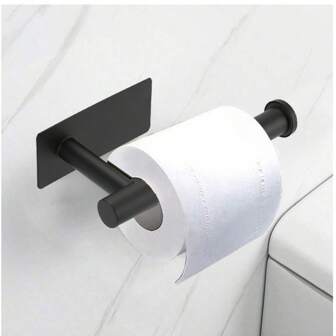 Stainless Steel Punch-Free Roll Paper Holder, Toilet Paper Rack, Wall Mounted Tissue Box For Bathroom Bathroom Decor Fall Decor