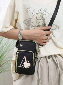 1pc Sports Wallet/Phone/Handbag/Backpack/Coin Purse/Keychain/Long Wallet/Shoulder Bag/Adjustable Strap Crossbody Bag - Black - View 4