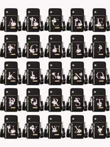 1pc Sports Wallet/Phone/Handbag/Backpack/Coin Purse/Keychain/Long Wallet/Shoulder Bag/Adjustable Strap Crossbody Bag - Black - View 3