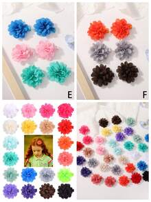 6pcs/Set Rustic Style Flower Alligator Hair Clips For Children, Perfect For Daily And Vacation Wear - Multicolor - View 10