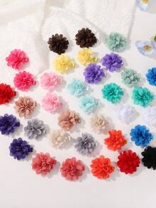 6pcs/Set Rustic Style Flower Alligator Hair Clips For Children, Perfect For Daily And Vacation Wear - Multicolor - View 4