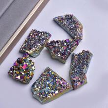 1PC Natural Crystal Electroplating Rainbow Colorful Angle Aura Asymmetrical Energy Stone Quartz Crystal Cluster For Healing Gift Decoration