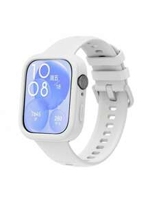 1 pieza Funda protectora de silicona líquida de color compatible con Huawei Watch Fit 3, funda protectora de color caramelo para hombres y mujeres como regalo para estudiantes que regresan a la escuela - para huawei reloj ajuste 3 - Ver 12