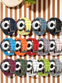 适用于 Garmin Fenix 7/7 Pro/7 Solar/7 Sapphire Solar/6 Gps/6 Pro Gps/6 Sapphire Gps/5/5 Plus、Garmin Forerunner 965/955/945/935 和 Garmin Epix Pro 47Mm 的硅胶快拆腕带。表带接口尺寸为 22Mm，无需工具即可拆卸。 - 複色 - 查看 4