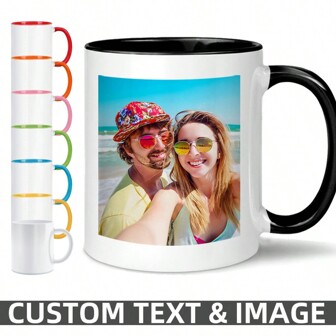 Custom Mug Personalized Coffee Mug - Design Custom Cup With Custom Photo Text And Logo Novelty Customized Gifts For Men And Women Tea Cup, Valentine's Day, Christmas, Birthday, Anniversary Mugs 11oz, Both Sides Custom Coffee Mug, Reusable, Multi-Functional, Ornamental, Stylish, Exquisite, High-Quality, Custom, Personalized, Unique, Ideal Gifts For Him, Ideal Gifts For Her, Her, Boyfriend, Girlfriend, Dad, Mom, Family, Friends, Son, Daughter, School Students, Workers, Kids, Office, Tea Room, School, Home,Home & Living,Haunt Your Home,Souvenirs