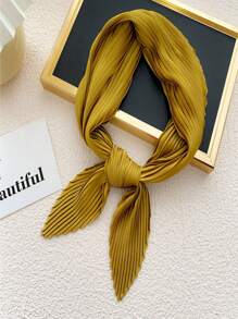 新款簡約純色方巾，70cm壓花絲巾，適用於女性，多功能、萬能，可作腰帶、髮帶、頸巾或時尚頸巾。巾帶，頭帶，髮箍，讓您的造型更加華麗。 - 多色 - 查看 19