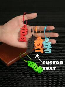 1 pezzo Portachiavi personalizzato in acciaio inossidabile con stampa 3D e nome personalizzato, ideale per zaini, borse da scuola, prevenzione della perdita di chiavi per bambini, decorazioni anti-smarrimento per raduni familiari, regalo di festa della mamma, regali personalizzati ideali per lui, lei, fidanzato, fidanzata, famiglia, amici, animali domestici, nonni, bambini per laurea, matrimoni, Natale, inverno, autunno, vacanze, accessori natalizi, portachiavi e accessori personalizzati, fine estate - Colori personalizzati - Visualizzare 1