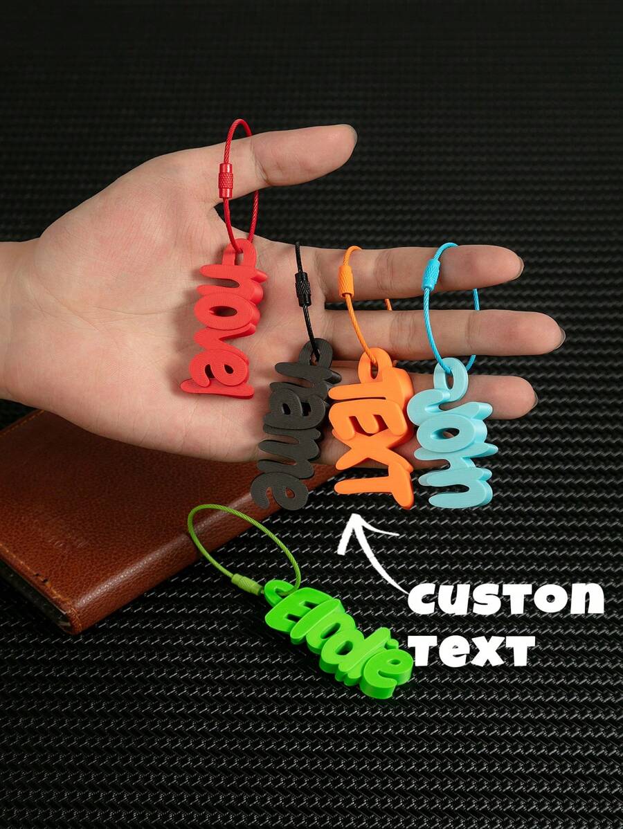 1 pezzo Portachiavi personalizzato in acciaio inossidabile con stampa 3D e nome personalizzato, ideale per zaini, borse da scuola, prevenzione della perdita di chiavi per bambini, decorazioni anti-smarrimento per raduni familiari, regalo di festa della mamma, regali personalizzati ideali per lui, lei, fidanzato, fidanzata, famiglia, amici, animali domestici, nonni, bambini per laurea, matrimoni, Natale, inverno, autunno, vacanze, accessori natalizi, portachiavi e accessori personalizzati, fine estate - Colori personalizzati - Visualizzare 1