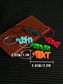 1 pezzo Portachiavi personalizzato in acciaio inossidabile con stampa 3D e nome personalizzato, ideale per zaini, borse da scuola, prevenzione della perdita di chiavi per bambini, decorazioni anti-smarrimento per raduni familiari, regalo di festa della mamma, regali personalizzati ideali per lui, lei, fidanzato, fidanzata, famiglia, amici, animali domestici, nonni, bambini per laurea, matrimoni, Natale, inverno, autunno, vacanze, accessori natalizi, portachiavi e accessori personalizzati, fine estate - Colori personalizzati - Visualizzare 3