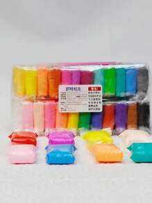 Plastilina de colores para niños, arcilla polimérica educativa de modelado con secado al aire, juguete 5D para niños, masa ligera para juegos, limo, 36 colores - Multicolor - Ver 6