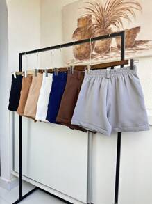 Women Shorts - Light Grey - View 2