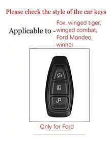 Fashionable Rhinestone Braided Leather Keychain + High-End Silver TPU Car Key Case + Suitable For Focus Key Cover EcoSport Mondeo Car Key Fob Case Keychain - White - View 7