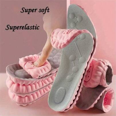 1pair Super Soft Women's Comfort Insoles - Self-Adaptive Elasticity, Breathable, Sweat-Absorbent - Ideal For Sports And Casual Shoes, Pink, Shoes And Boots Accessories, Back To School Supplies Insulation, Galentines, Puppy, Carnival, Shoe, Spring Summer Picks, Brides Maid Gifts, Room, Bedroom Decor, Bedroom Decor, Beach, Travel, For Men, For Women, Vacation,Cute Stuff,Mother's Day Gift,Bedroom Decor,Garden,Kitchen Decor,Summer,Beach,Travel Essentials,Room Decor,Squishy,Graduation