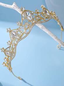 1 件奢华水晶钻公主皇冠，婚礼/派对新娘发饰
