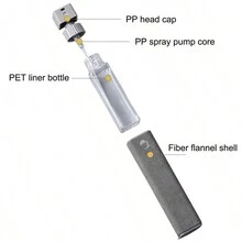 Ống sợi nhung 15ml dạng xịt đa năng dùng để vệ sinh màn hình và bảng điều khiển ô tô, chổi vệ sinh, dụng cụ vệ sinh kính, di động (Không có chất lỏng nạp lại, không bao gồm chất lỏng) - Xám - Xem 9