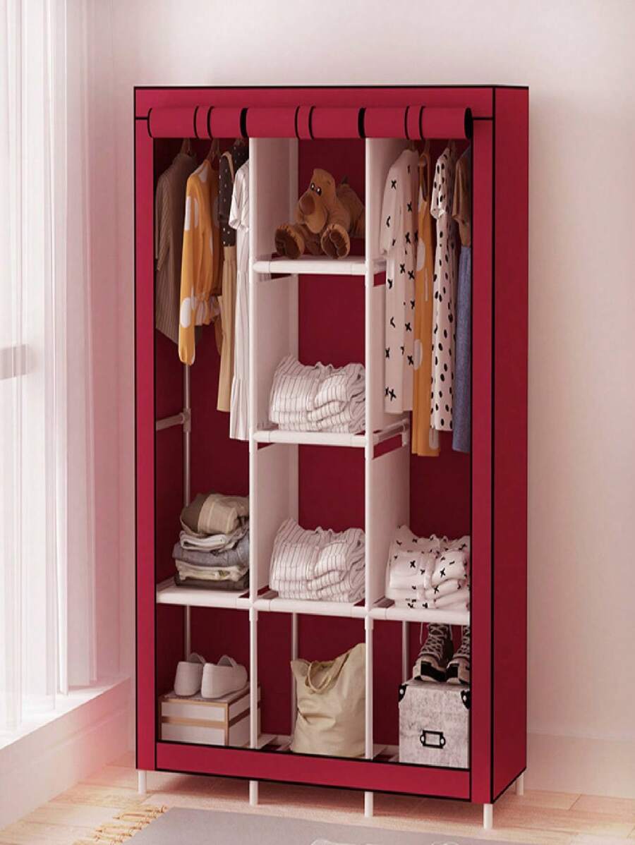 Large Buildable Closet Wardrobe Organizer For Room TRIPLE PORTABLE CLOSET, TUBE CLOSET - Multicolor - View 1