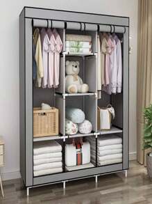 Large Buildable Closet Wardrobe Organizer For Room TRIPLE PORTABLE CLOSET, TUBE CLOSET - Multicolor - View 5