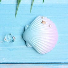 贝壳海星树脂装饰 8 件套，适合海滩主题派对、婚礼生日派对、DIY 工艺品、海底海洋装饰、DIY 手机壳工艺品、珠宝配饰 - 彩色 - 查看 18
