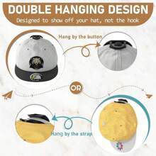 10pcs Hanging Storage Box, Wall Mounted Hat Rack, Adhesive Hat Hook, Wall Hat Hook, Door Hat Rack, Baseball Cap Rack, Household Black Plastic Hat Hook, Gender Reveal Party, Perfect For Birthdays, Weddings, Parties, The Perfect Gift For Colleagues, Friends, And Family, Back To School