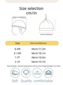 TUTUYA 婴儿棒球帽，女童防晒帽，柔软透气材质，白色/粉色刺绣可爱耳朵装饰，粉色心形动物图案，适合幼儿佩戴，可调节魔术贴，适合日常佩戴、户外活动、玩耍，0-36个月，头围44-50厘米 - 白色 - 查看 9