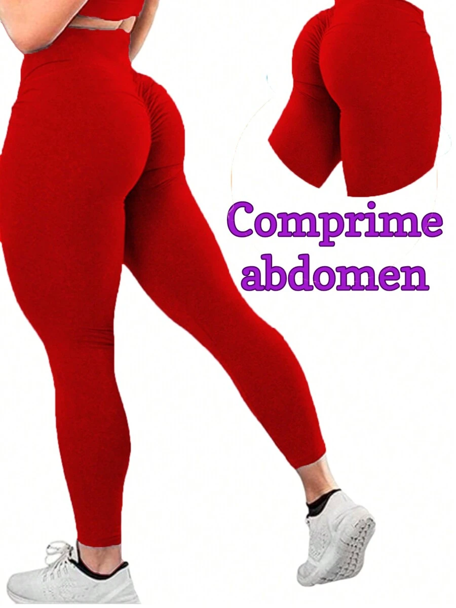 Leggings colombiano Deportivo PUSH UP - Rojo - Ver 1