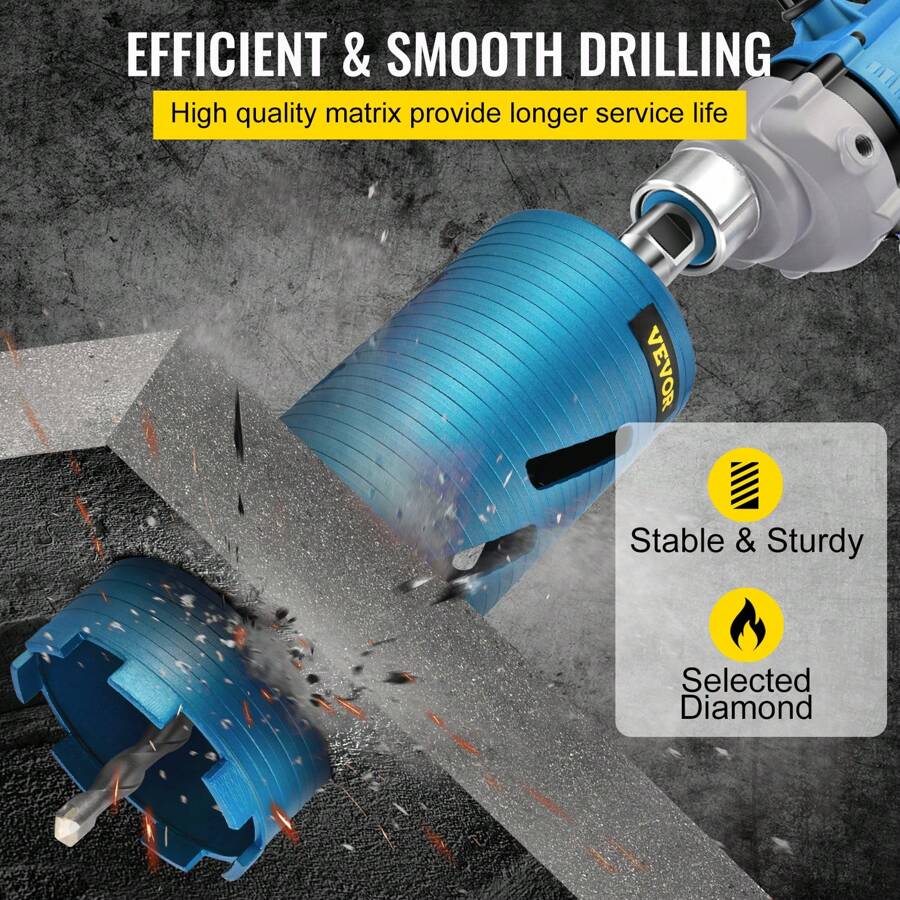 VEVOR Core Drill Bit 4 101.6 Mm Diameter 5 8 11 Shank Arbor With A