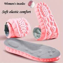1双超柔软女士舒适鞋垫 - 自适应弹性，透气吸汗 - 适用于运动鞋和休闲鞋，粉色，鞋靴配件，返校用品保暖，闺蜜节，小狗，嘉年华，鞋子，春夏精选，伴娘礼物，房间，卧室装饰，海滩，旅行，男士，女士，度假，可爱小物，母亲节礼物，卧室装饰，花园，厨房装饰，夏季，海滩，旅行必备，房间装饰，柔软舒适，毕业季 - 粉色 - 查看 3