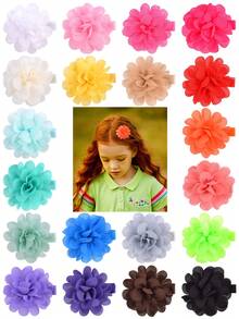 6pcs/Set Rustic Style Flower Alligator Hair Clips For Children, Perfect For Daily And Vacation Wear - Multicolor - View 3